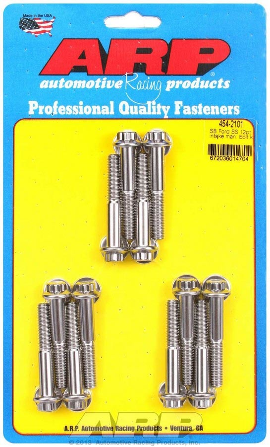 ARP SBF 454-2101 Stainless Steel Intake Manifold Bolt Kit with 12-Point Heads