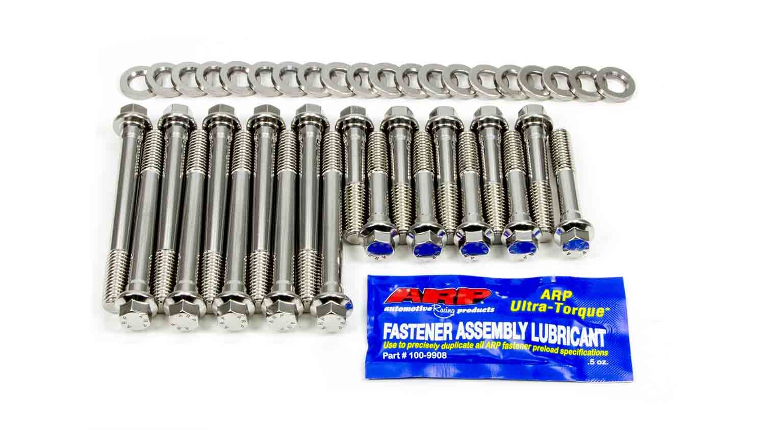 ARP SBF Series Stainless Steel Cylinder Head Bolt Kit for Small Block Ford with Hex Head