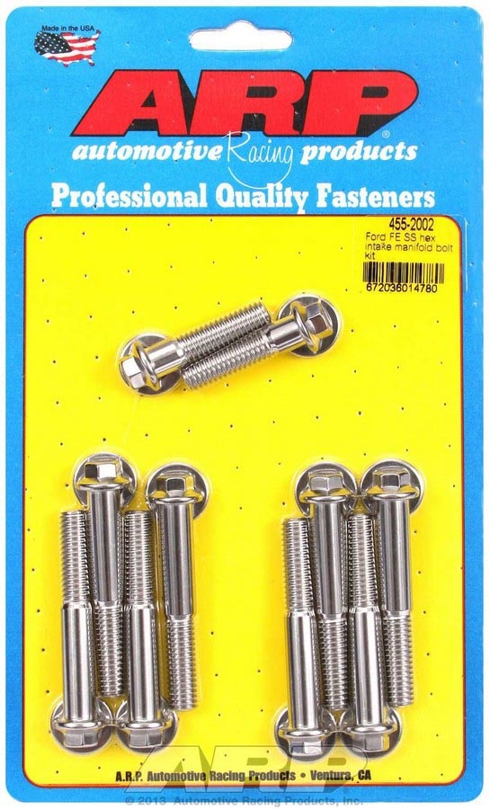 ARP 455-2002 Stainless Steel Intake Manifold Bolt Kit for Ford FE-Series