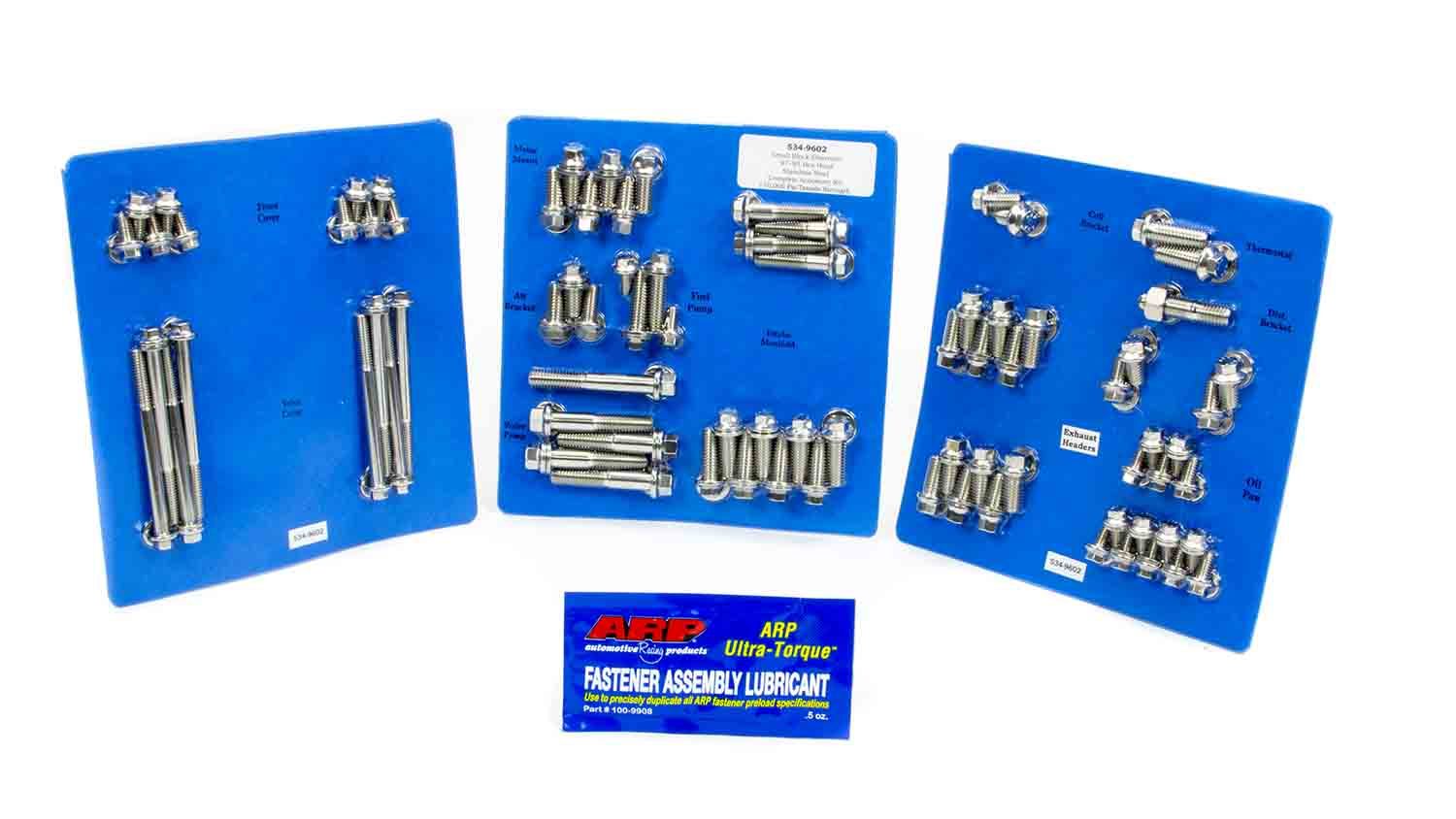 ARP SBC 534-9602 Stainless Steel Complete Engine Fastener Kit for Small Block Chevy, 6-Point