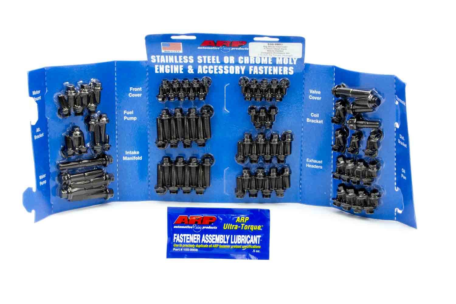 ARP BBC Complete Engine Fastener Kit 6-Point Hex Head Chromoly Black Oxide for Big Block Chevy