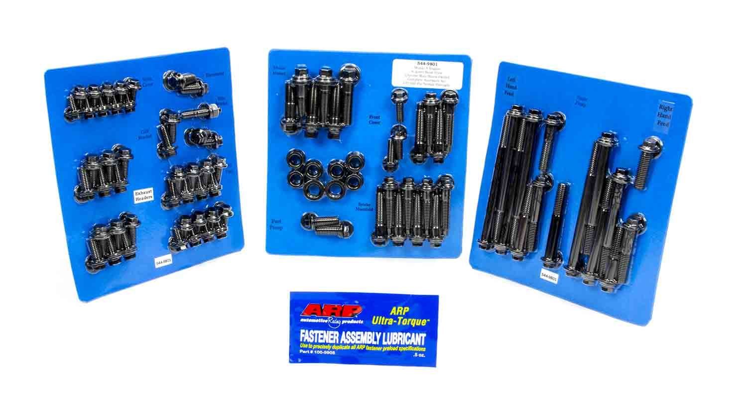 ARP SBM Complete Engine Fastener Kit 6-Piece for Small Block Mopar, Chromoly Black Oxide Hex Head