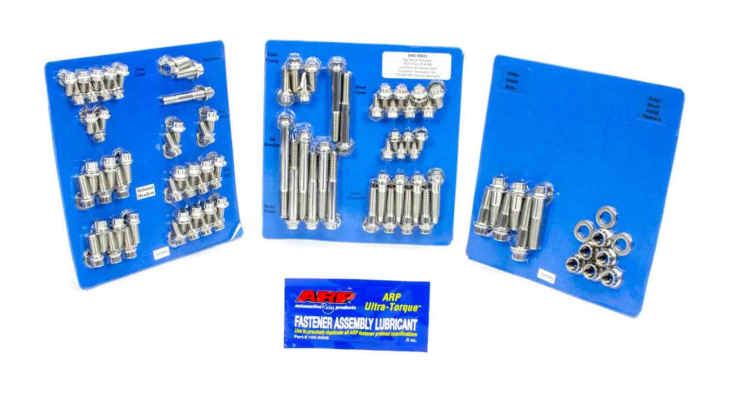 ARP 545-9501 BBM Stainless Steel Complete Engine Fastener Kit with 12-Point Head for Mopar B / RB-Series Engines