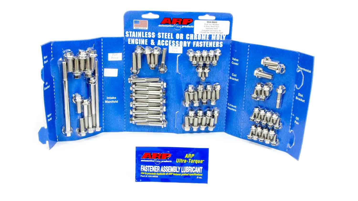 ARP SBF S/S Complete Engine Fastener Kit 6-Point for Small Block Ford
