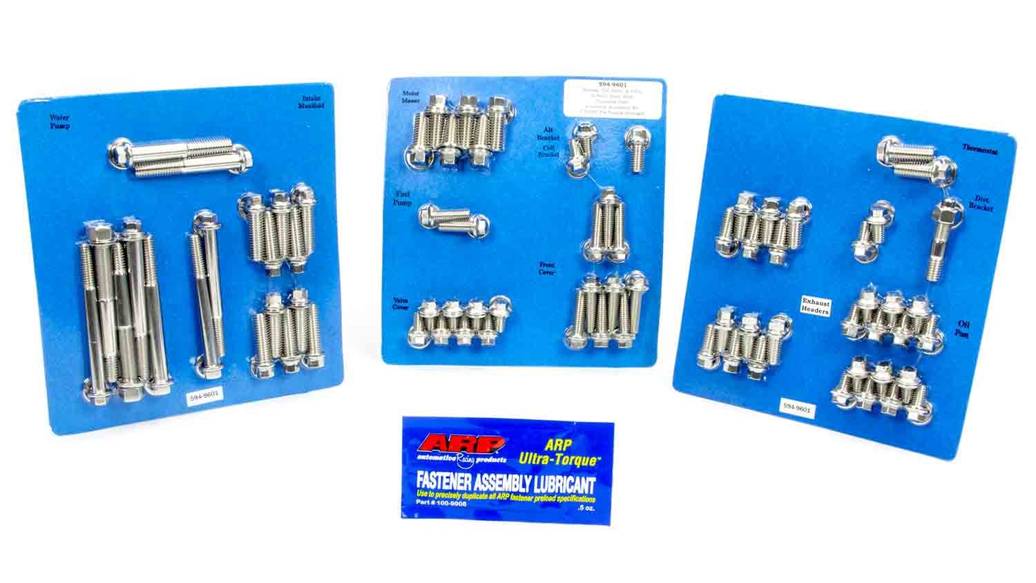 ARP 594-9601 Pontiac S/S Complete Engine Fastener Kit, Stainless Steel, Hex Head, 6-Piece