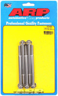 ARP 612-4000 Stainless Steel Bolt Kit, 5/16-18 Thread, 4 Inch Length, 12-Point Head, Polished Finish, Set of 5