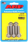 ARP 613-1250 Stainless Steel Bolt Kit, 3/8-16 Thread, 1.25 Inch Length, 12-Point Head, Polished Finish, Set of 5