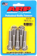 ARP 613-1750 Stainless Steel Bolt Kit, 3/8-16 Thread, 1.75 Inch Length, 12-Point Head, Polished Finish, Set of 5