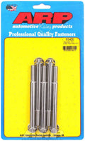 ARP 613-4250 Stainless Steel Bolt Kit, 3/8-16 Thread, 4.25 Inches Long, 12-Point Head, Polished Finish, Set of 5