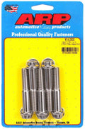 ARP 614-2500 Stainless Steel Bolt Kit, 7/16-14 Thread, 2.5 Inch Length, 1/2 Inch 12-Point Head, Set of 5