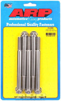 ARP 614-5000 Stainless Steel Bolt Kit with 12-Point Head, 7/16-20 Thread, 5-Inch Length, Polished Finish, Set of 5