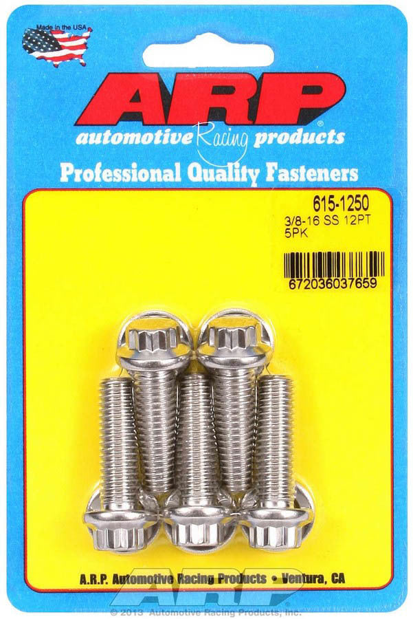 ARP 615-1250 Stainless Steel Bolt Kit with 3/8-16 Thread and 1.25 Inch Length