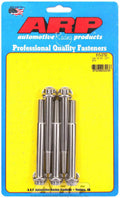 ARP 615-3750 Stainless Steel Bolt Kit with 3/8-16 Thread, 3.75 Inch Length, 7/16 Inch 12-Point Head, Set of 5