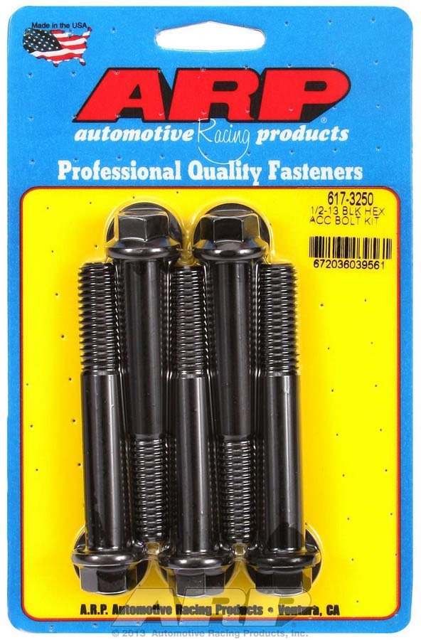 ARP 617-3250 1/2-13 x 3.25 Inch Chromoly Hex Head Bolt Set of 5