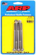 ARP 621-3500 Stainless Steel Bolt Kit with 1/4-20 Inch Threads, 3.5 Inch Length, 5/16 Inch Hex Head, Polished Finish, Set of 5