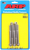 ARP 623-3750 Stainless Steel Bolt Kit with 3/8-16 Thread, 3.75 Inch Length, Hex Head, Polished Finish, Set of 5