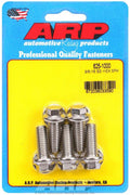 ARP 625-1000 Stainless Steel Bolt Kit, 3/8-16 Thread, 1 Inch Length, Polished Finish, Set of 5