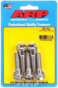 ARP 625-1500 Stainless Steel Bolt Kit, 3/8-16 Thread, 1.5 Inch Length, 7/16 Inch Hex Head, Polished Finish, Set of 5
