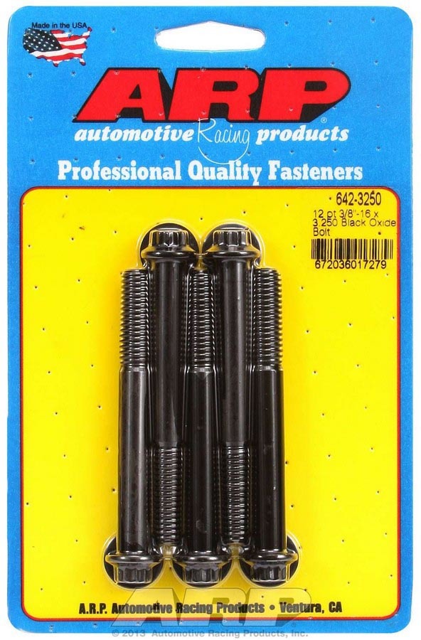 ARP 642-3250 Bolt Kit 3/8-16 x 3.25 Inch Chromoly with Black Oxide Finish, Set of 5