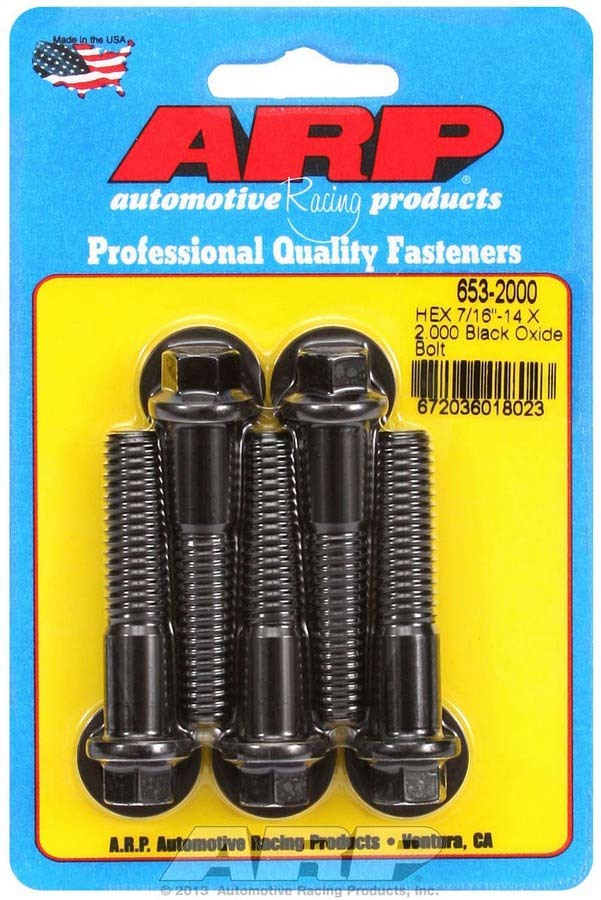 ARP 653-2000 Bolt Kit with 7/16-14 x 2 Inch Chromoly Hex Head Bolts
