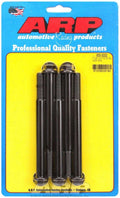 ARP 655-5000 Bolt Kit, 7/16-14 Thread, 5 Inch Length, 1/2 Inch Hex Head, Chromoly Steel, Black Oxide Finish, Set of 5
