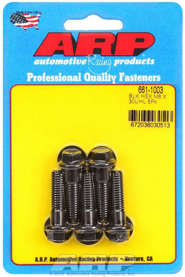 ARP 661-1003 8mm x 1.25 x 30mm Chromoly Hex Head Bolt Set of 5
