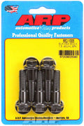 ARP 662-1005 Bolt Kit, 10mm x 1.50 Thread, 40mm Length, 12mm Hex Head, Chromoly Steel, Black Oxide Finish, Set of 5