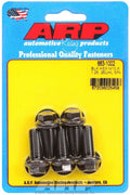 ARP 663-1002 Bolt Kit, 10mm x 1.25 Thread, 25mm Length, 12mm Hex Head, Chromoly Steel, Black Oxide Finish, Set of 5