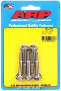 ARP 760-1005 Stainless Steel Bolt Kit, 6mm x 1.00 Thread, 40mm Length, 8mm Hex Head, Polished Finish, Set of 5