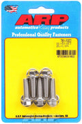 ARP 761-1002 Stainless Steel Bolt Kit, 8mm x 1.25 Thread, 25mm Length, 10mm Hex Head, Polished Finish, Set of 5