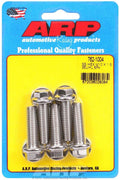 ARP 762-1004 Stainless Steel Bolt Kit, 10mm x 1.50 Thread, 35mm Length, 12mm Hex Head, Polished Finish, Set of 5