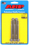 ARP 770-1013 Stainless Steel Bolt Kit with 6mm x 1.00 Thread, 80mm Length, 12-Point Head, Polished Finish, Set of 5
