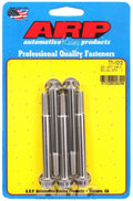 ARP 771-1013 Stainless Steel Bolt Kit with 8mm x 1.25 Threads, 80mm Length, 12-Point Head, Polished Finish, Set of 5