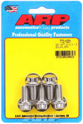 ARP 772-1001 Stainless Steel Bolt Kit, 10mm x 1.50 Thread, 20mm Length, 12-Point Head, Polished Finish, Set of 5