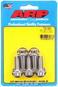 ARP 772-1002 Stainless Steel Bolt Kit, 10mm x 1.50 Thread, 25mm Length, 12-Point Head, Polished Finish, Set of 5