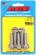 ARP 772-1004 Stainless Steel Bolt Kit, 10mm x 1.50 Thread, 35mm Length, 12-Point Head, Polished Finish, Set of 5