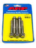 ARP 772-1013 Stainless Steel Bolt Kit, 10mm x 1.50 Thread, 65mm Length, 12-Point Head, Polished Finish, Set of 5