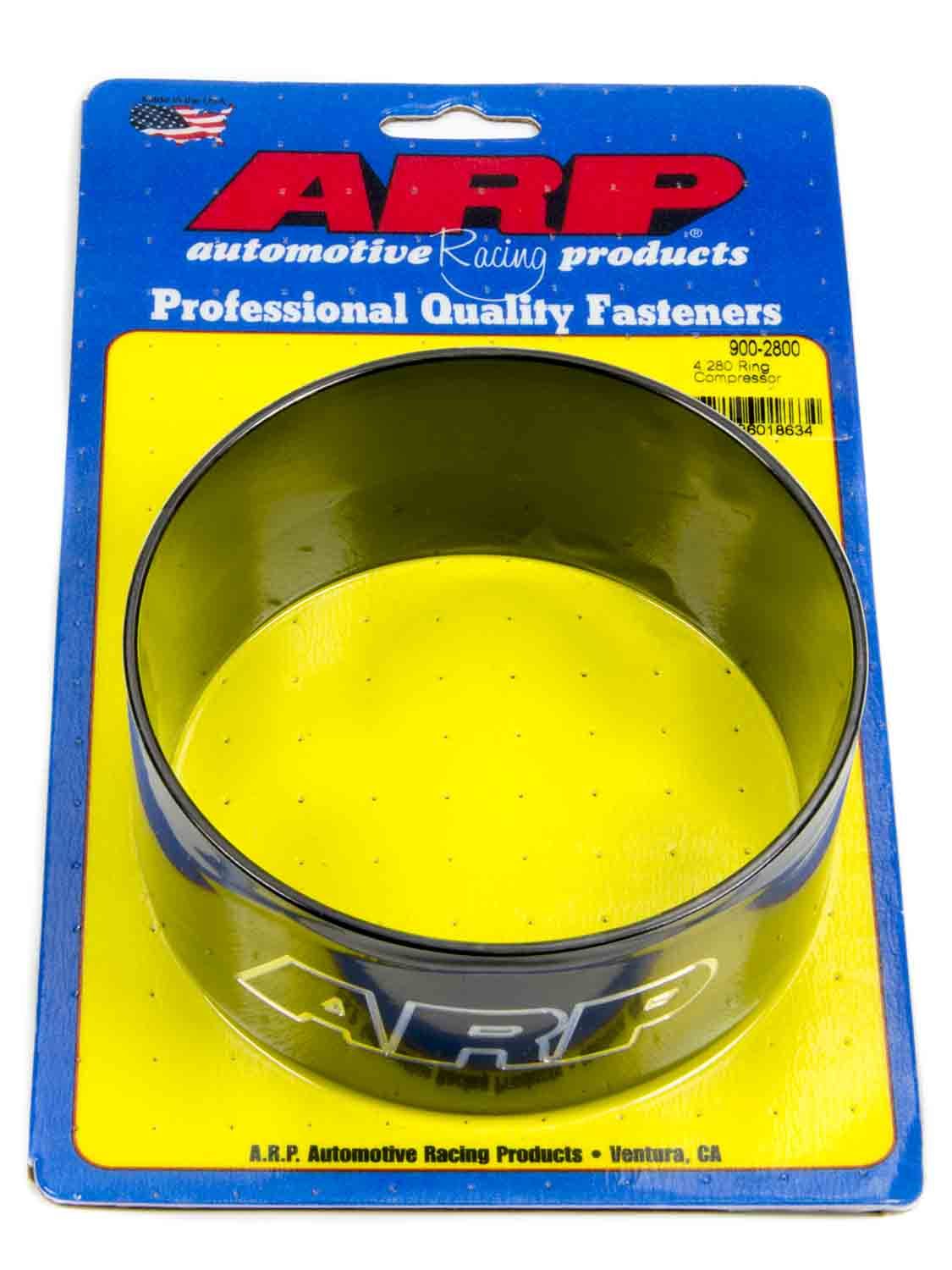 ARP 900-2800 Piston Ring Compressor for 4.280 Inch Bore, Tapered Aluminum Black Anodized