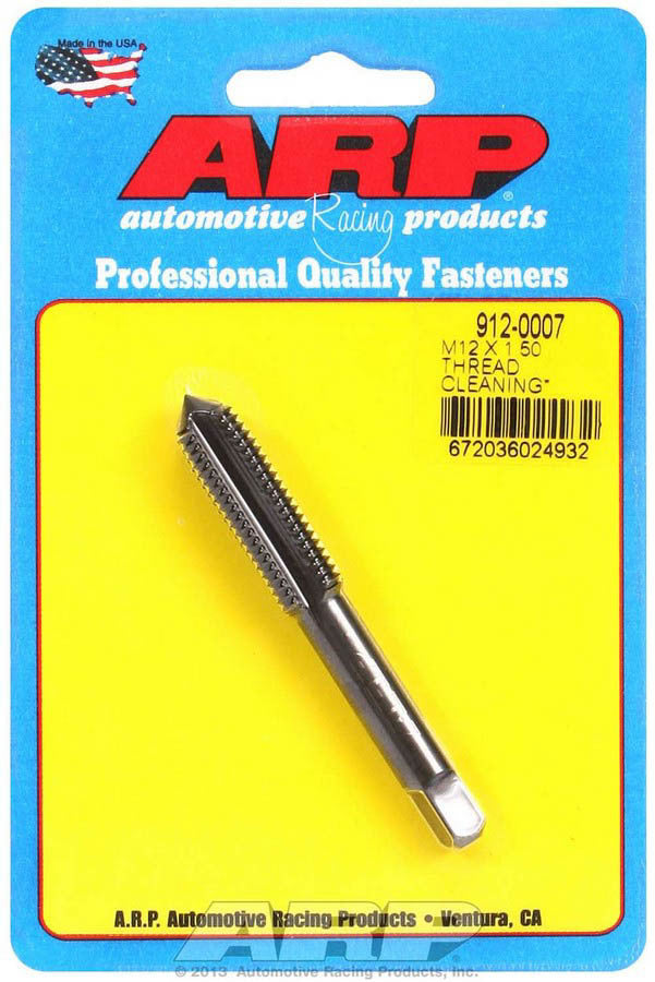 ARP 912-0007 Thread Cleaning Tap, 12mm x 1.50 Male Thread, Steel, Universal Fit