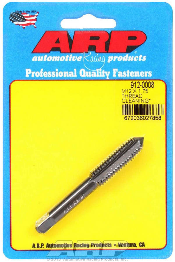 ARP Thread Cleaning Tap 12mm x 1.75 Male Thread Steel Zinc Oxide