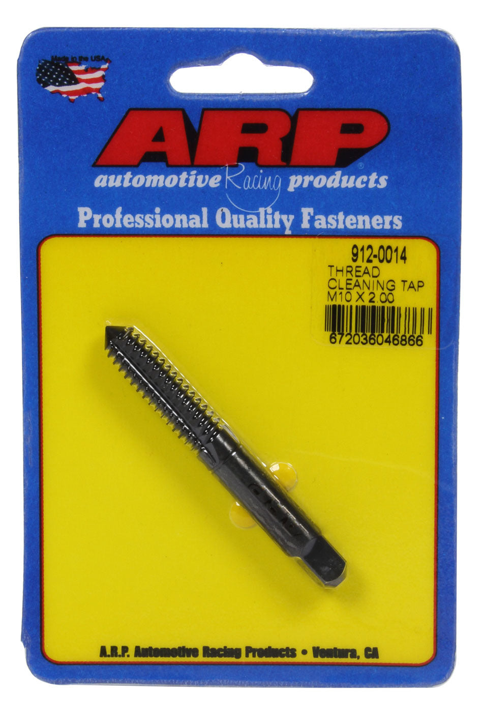 ARP 912-0014 Thread Cleaning Tap, 10mm x 2.00 Male Thread, Steel with Zinc Oxide Finish