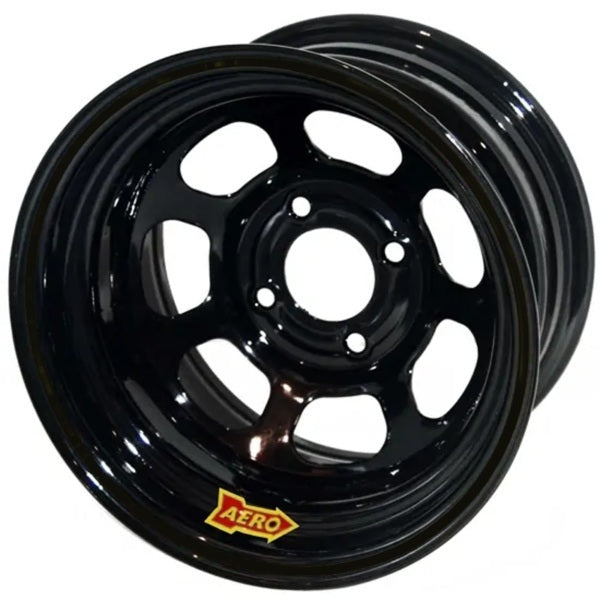 AERO RACE WHEELS 30-174035 13x7 Inch Steel Wheel with Black Powder Coat Finish and 4x4 Bolt Pattern