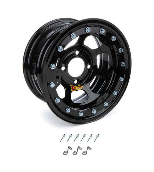 AERO RACE WHEELS 33-174530 13x7 Inch Beadlock Steel Wheel with Black Powder Coat Finish
