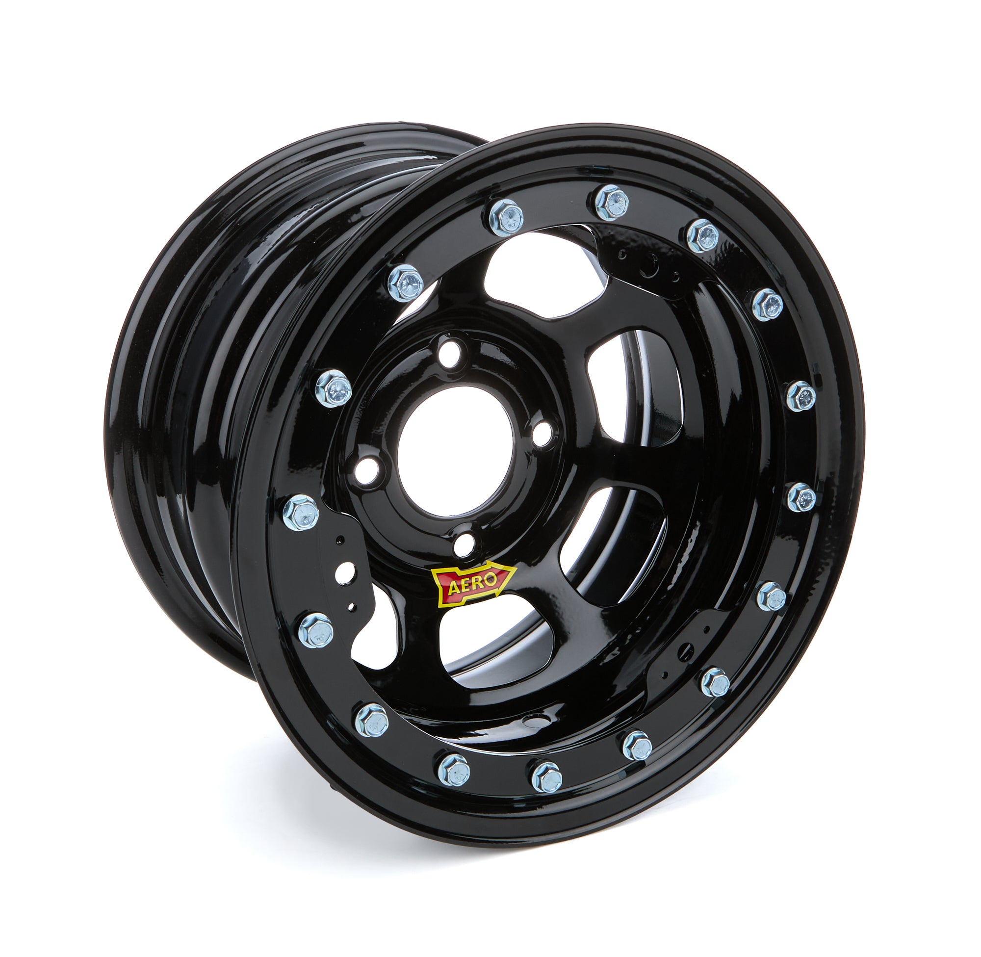 AERO RACE WHEELS 33-184530 Wheel 13x8 Inches with 3 Inch Backspace and 4.50 Inch Bolt Pattern Beadlock Steel Black Powder Coat