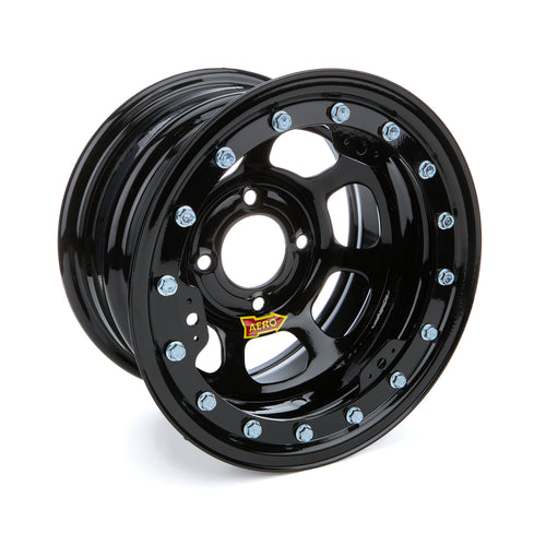 AERO RACE WHEELS 33-184530 Wheel 13x8 Inches with 3 Inch Backspace and 4.50 Inch Bolt Pattern Beadlock Steel Black Powder Coat