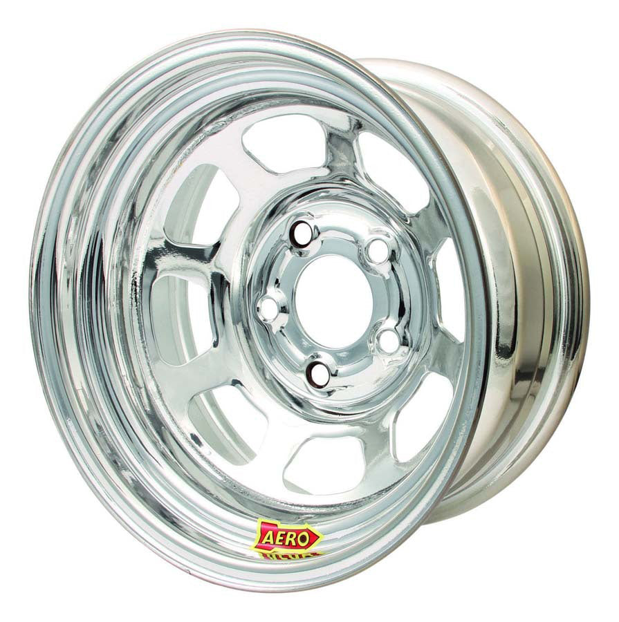 Aero Race Wheels 50-284720 15x8 Steel Chrome Wheel with 2 Inch Backspace and 5x4.75 Bolt Pattern
