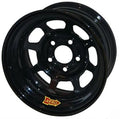 AERO RACE WHEELS 51-185040 15x8 Steel Wheel with 4-Inch Backspace and 5x5 Bolt Pattern, Black Powder Coat Finish