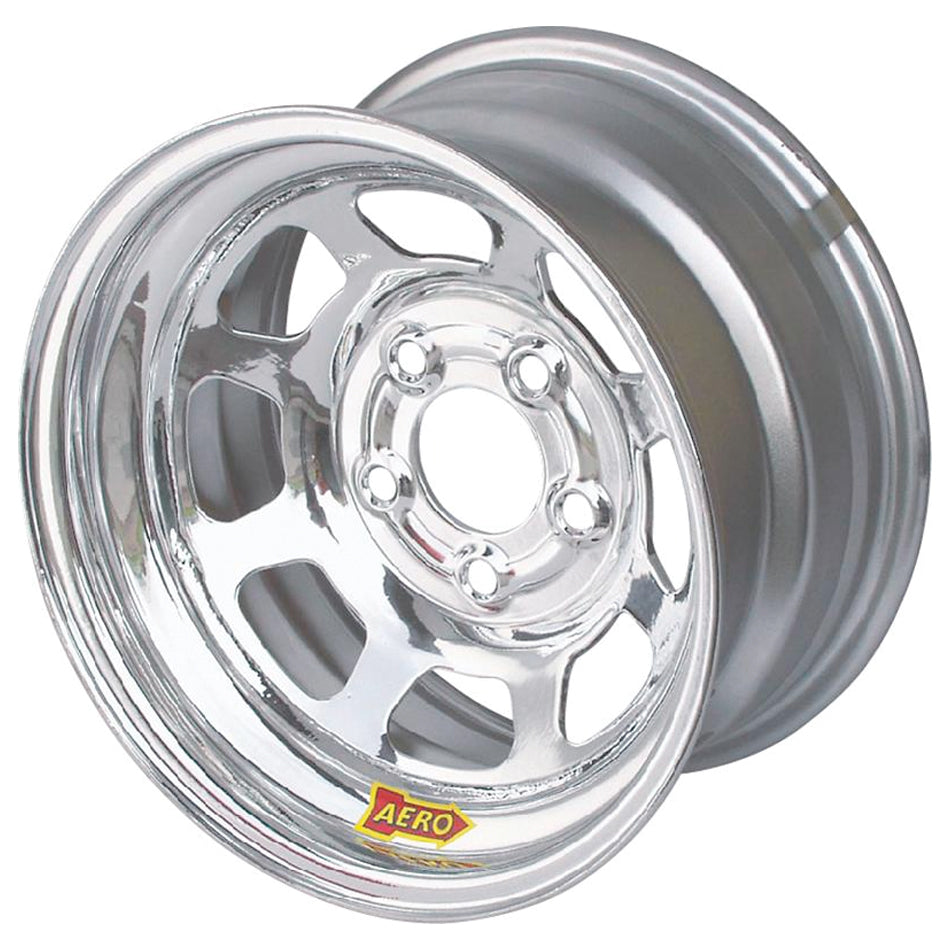 AERO RACE WHEELS 51-205030RF 15x10 Inch Chrome Steel Wheel with 3 Inch Backspacing and 5x5 Bolt Pattern