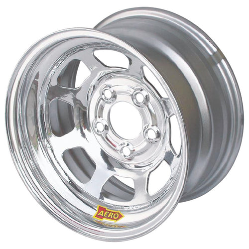 AERO RACE WHEELS 51-205040RF 15x10 Inch Chrome Steel Wheel with 4-Inch Backspace and 5x5 Bolt Pattern