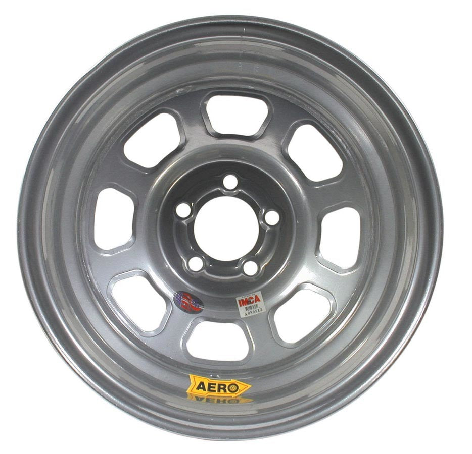 Aero Race Wheels 52-084510 15x8 Inch Steel Wheel with Silver Powder Coat Finish